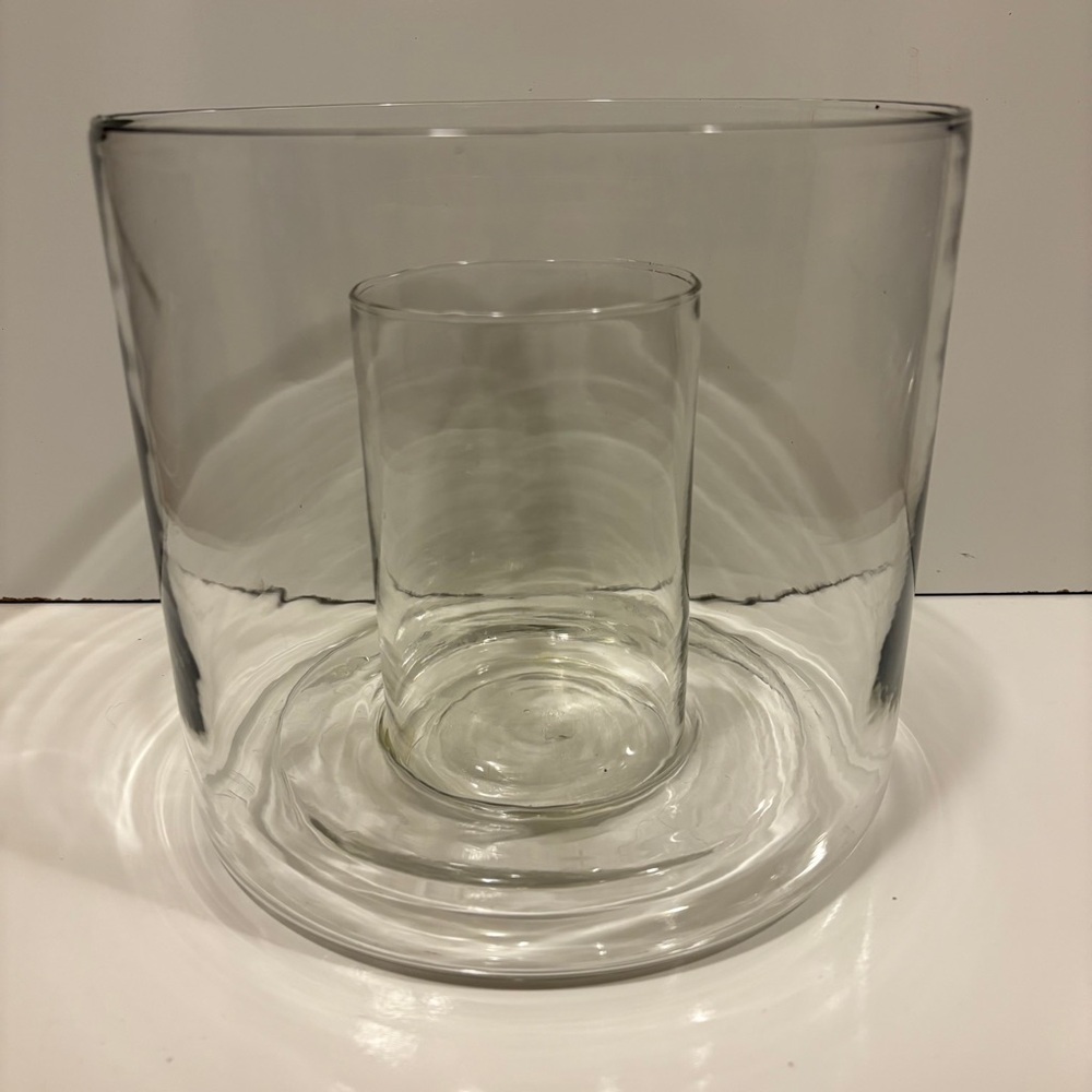 Nesting Glass Vase Candle Holder Double Wall Decor